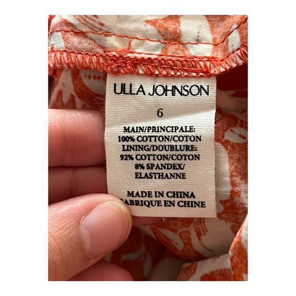 Ulla Johnson dress Alessa floral balloon sleeve size 6 - Picture 6 of 10